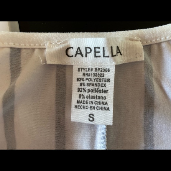 Black & White Stripe Romper - Picture 3 of 3